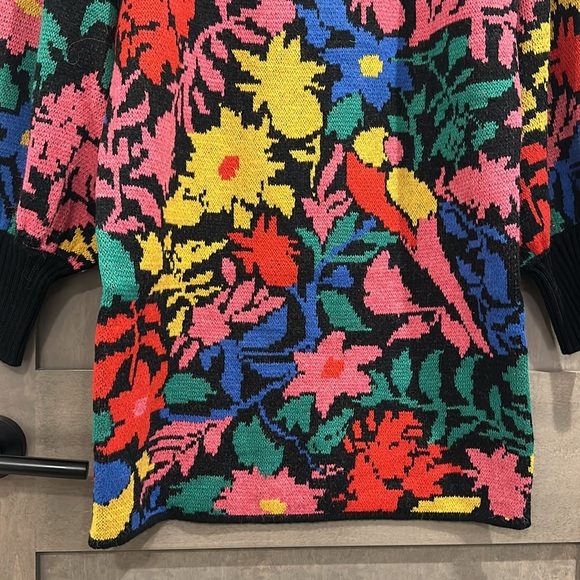 Farm Rio Tropical Garden Sweaterdress Size M NWT - Picture 5 of 13